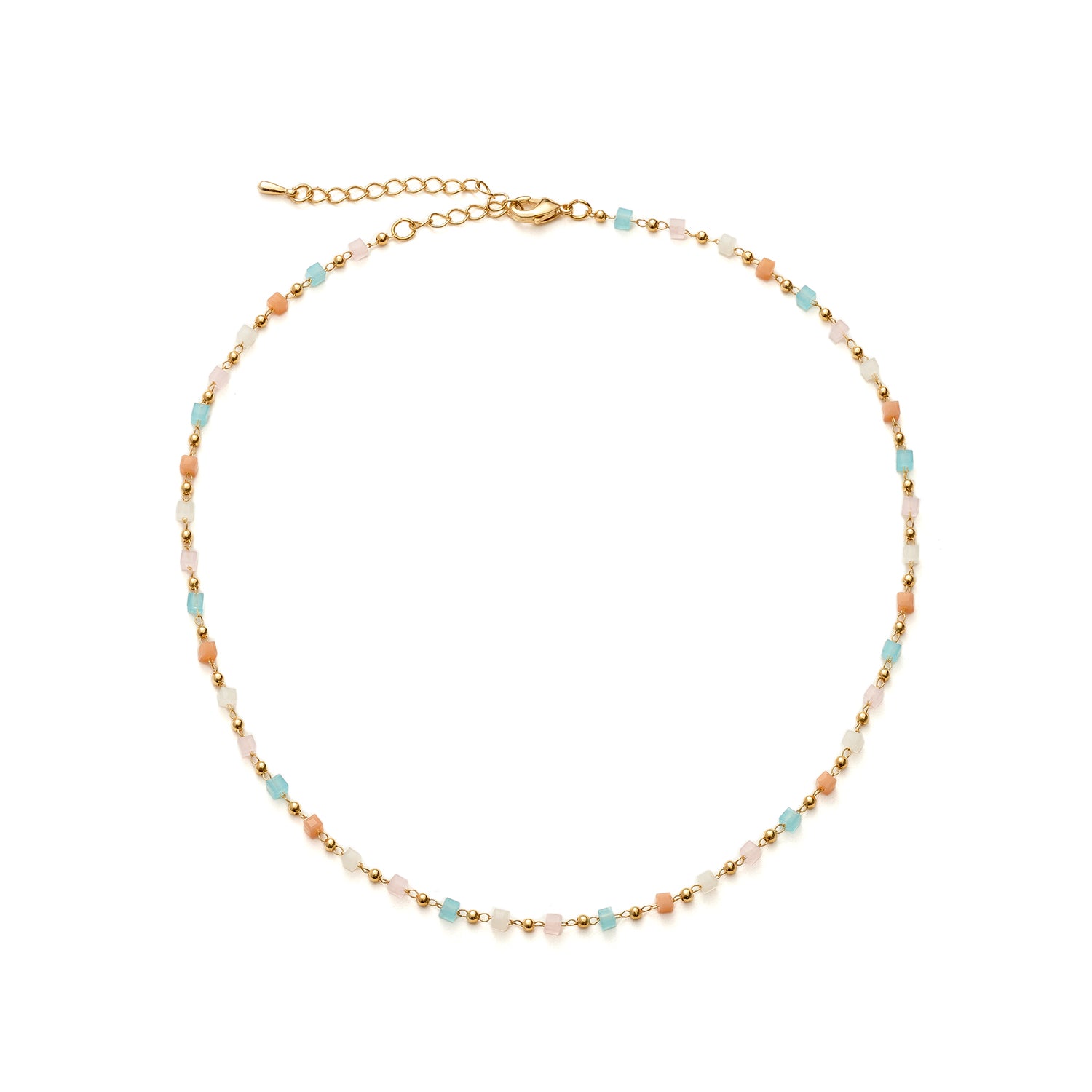 Warm Multi-Colored Stone Necklace