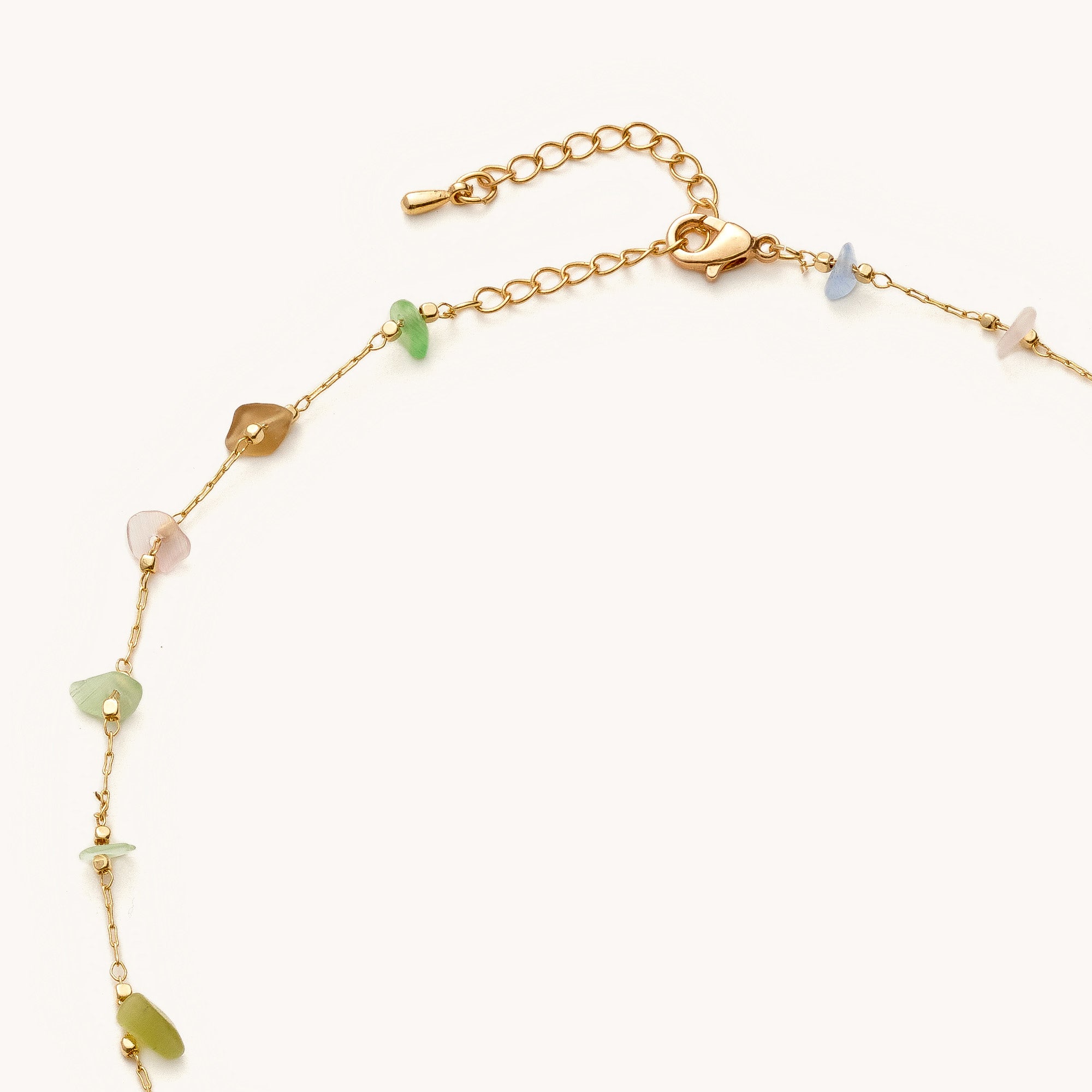Shabella Necklaces Cold Multi-Colored stone Necklace