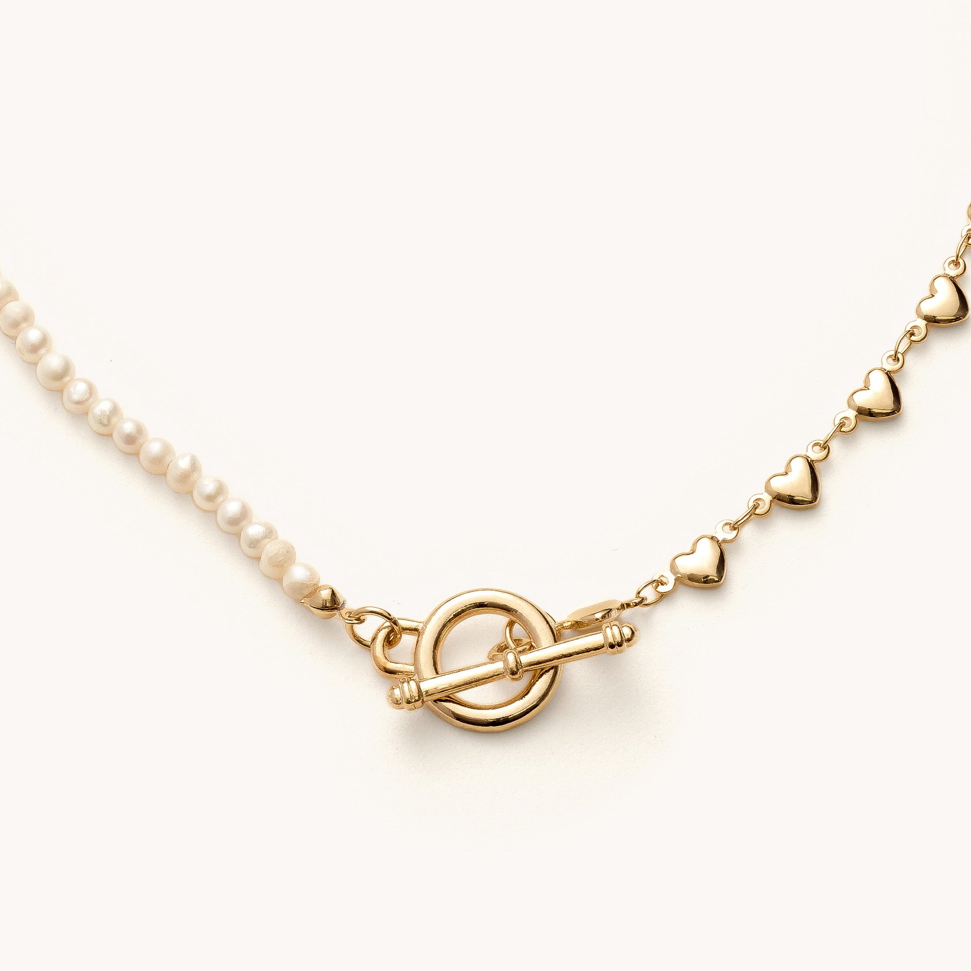 Shabella Necklaces Ariel Pearl Heart Necklace